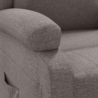 Elektrické Masážní Křeslo Taupe Textil