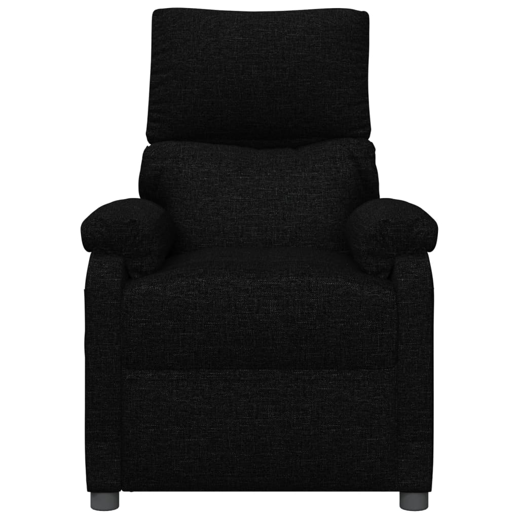 Elektrické Polohovací Křeslo Černé Textil