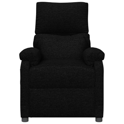 Elektrické Polohovací Křeslo Černé Textil