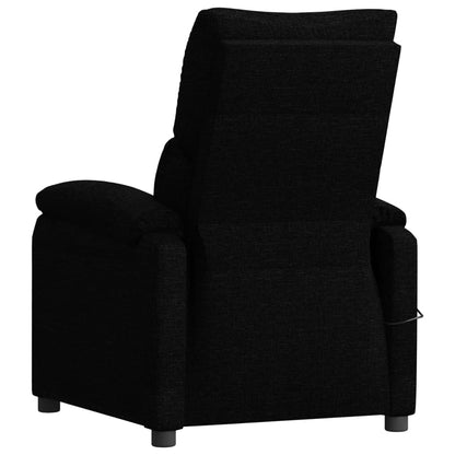 Elektrické Polohovací Křeslo Černé Textil