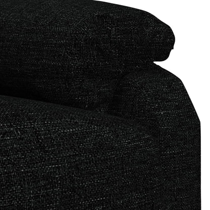 Elektrické Polohovací Křeslo Černé Textil