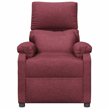 Elektrické Polohovací Křeslo Vínové Textil