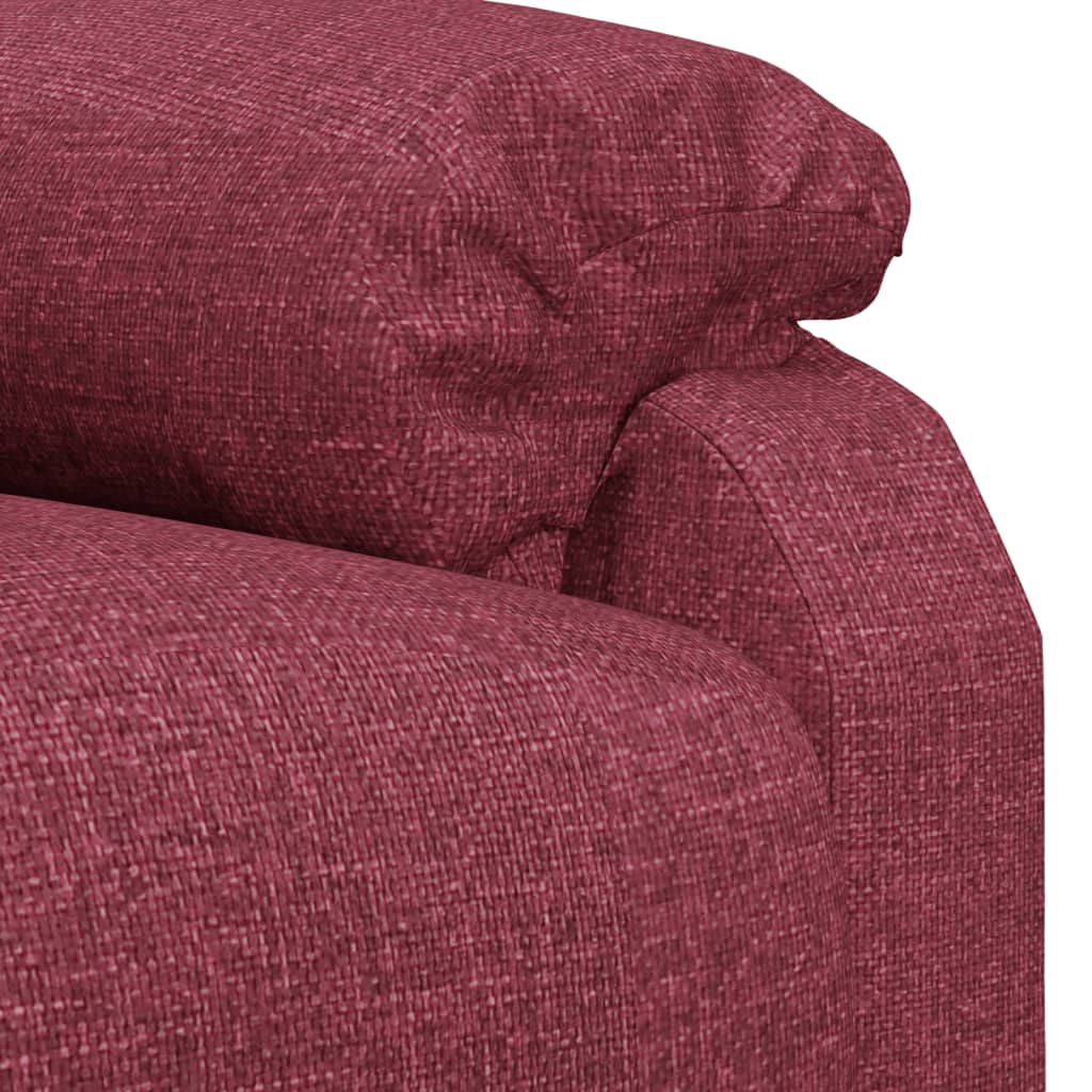 Elektrické Polohovací Křeslo Vínové Textil