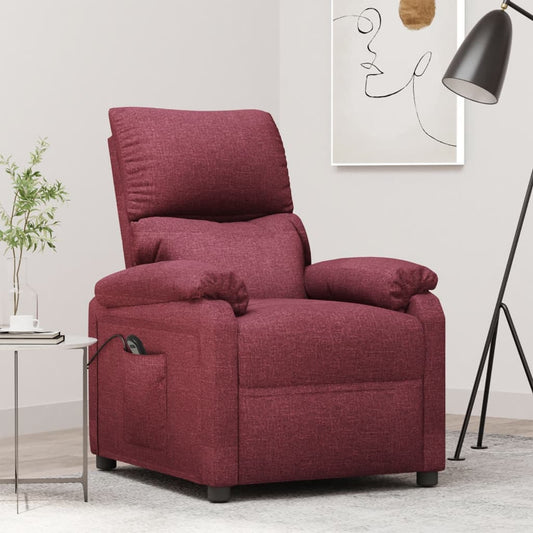 Elektrické Polohovací Křeslo Vínové Textil