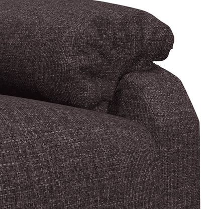 Elektrické Polohovací Křeslo Tmavě Hnědé Textil