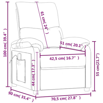 Elektrické Polohovací Křeslo Taupe Textil