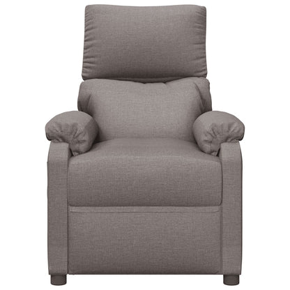 Elektrické Polohovací Křeslo Taupe Textil