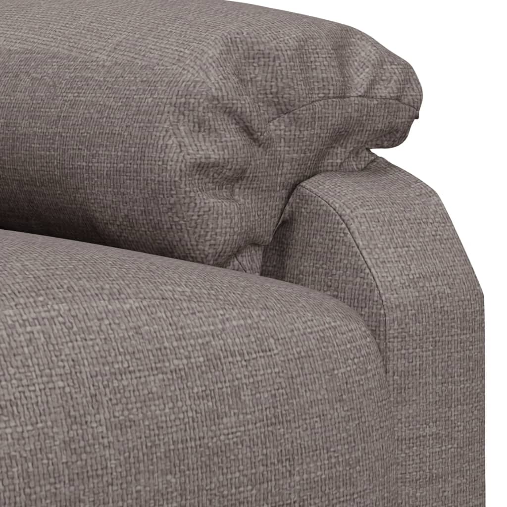 Elektrické Polohovací Křeslo Taupe Textil