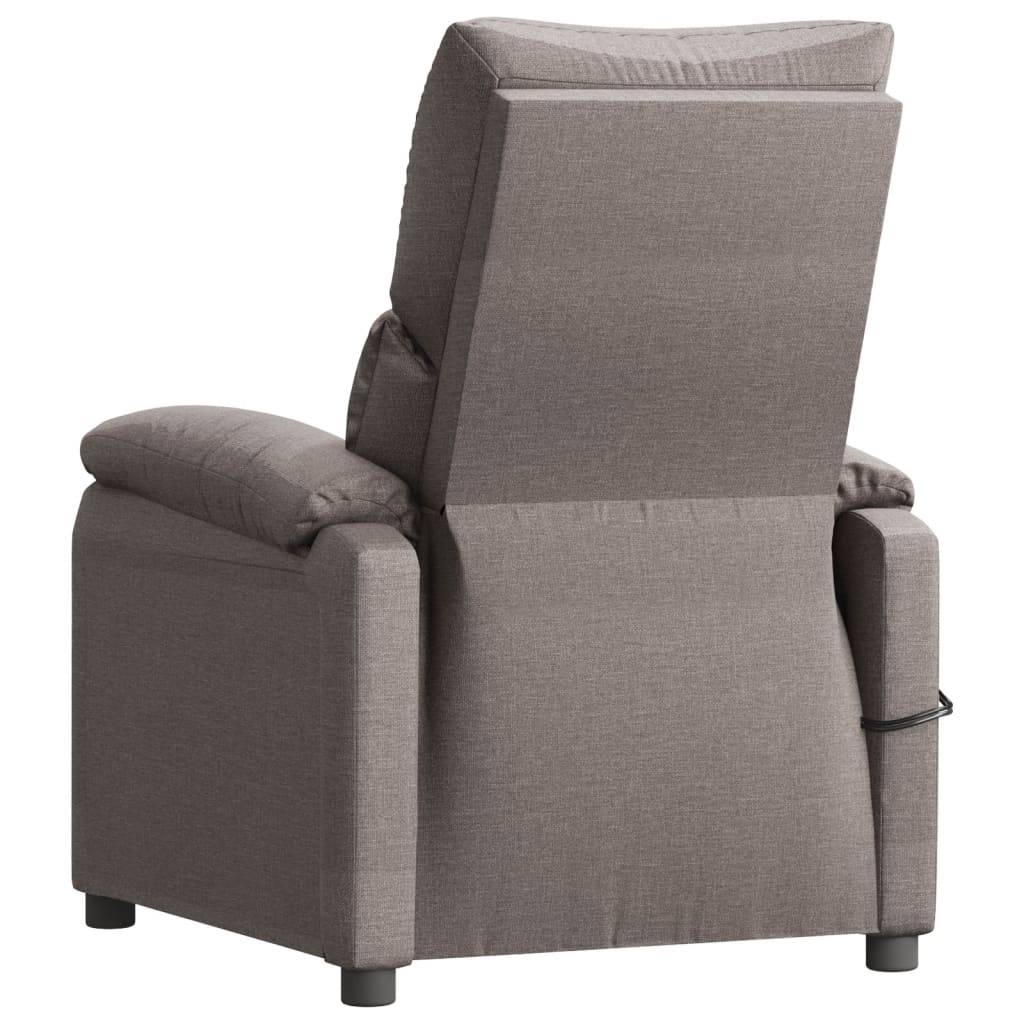 Elektrické Masážní Křeslo Taupe Textil