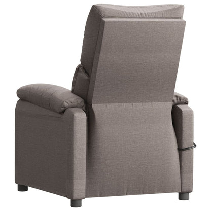 Elektrické Masážní Křeslo Taupe Textil