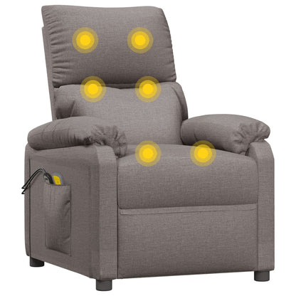 Elektrické Masážní Křeslo Taupe Textil