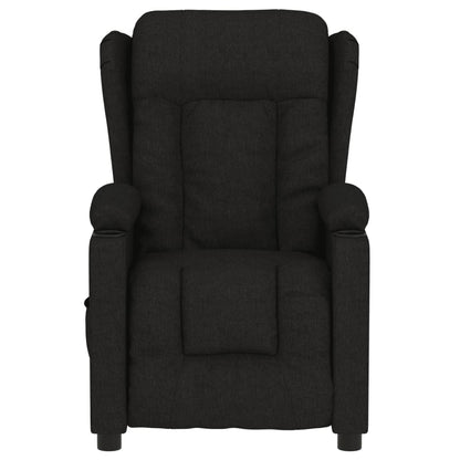 Elektrické Polohovací Křeslo Černé Textil