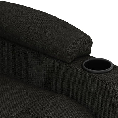 Elektrické Polohovací Křeslo Černé Textil