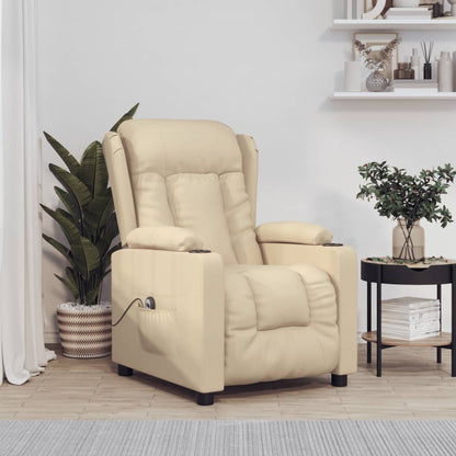 Elektrické Polohovací Křeslo Černé Textil