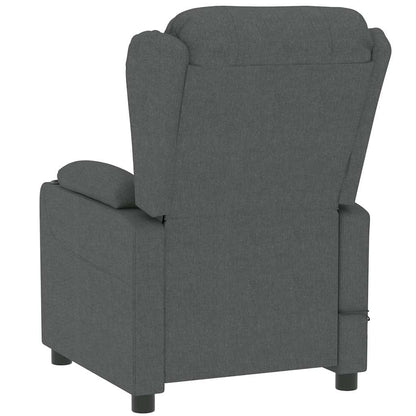Elektrické Masážní Křeslo Tmavě Šedé Textil