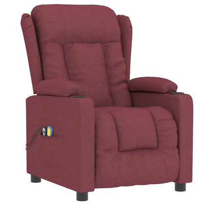 Elektrické Masážní Křeslo Vínové Textil