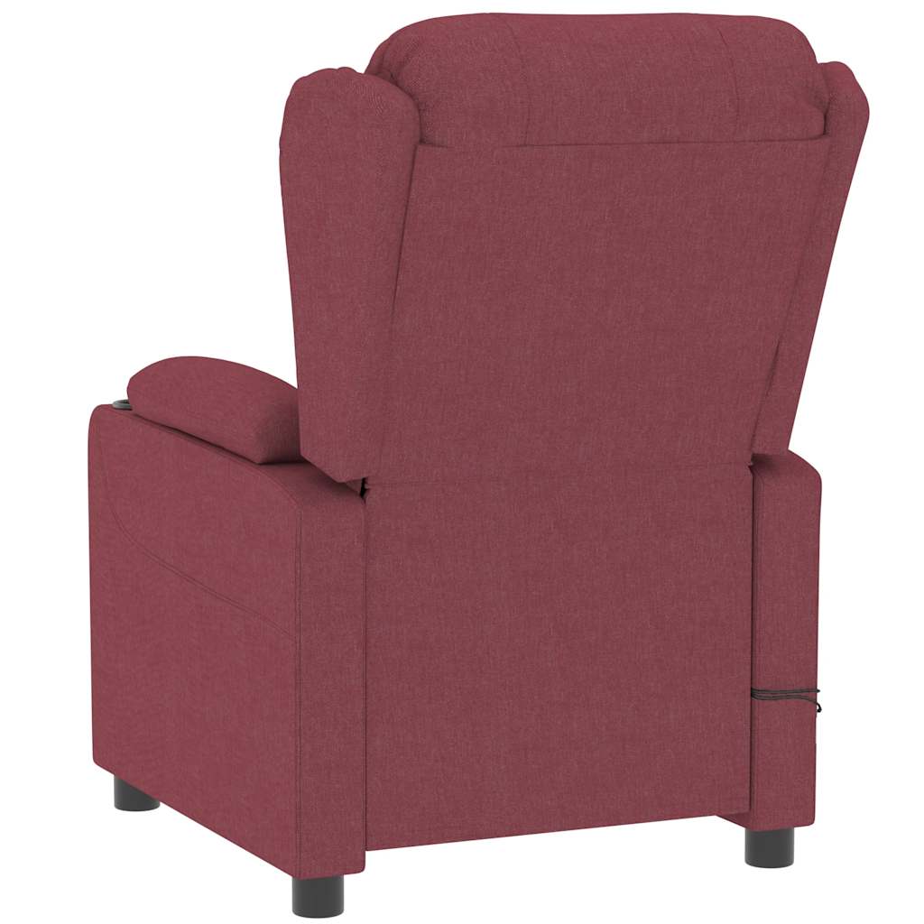 Elektrické Masážní Křeslo Vínové Textil