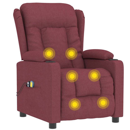 Elektrické Masážní Křeslo Vínové Textil
