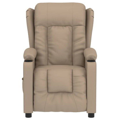 Elektrické Polohovací Křeslo Cappuccino Umělá Kůže