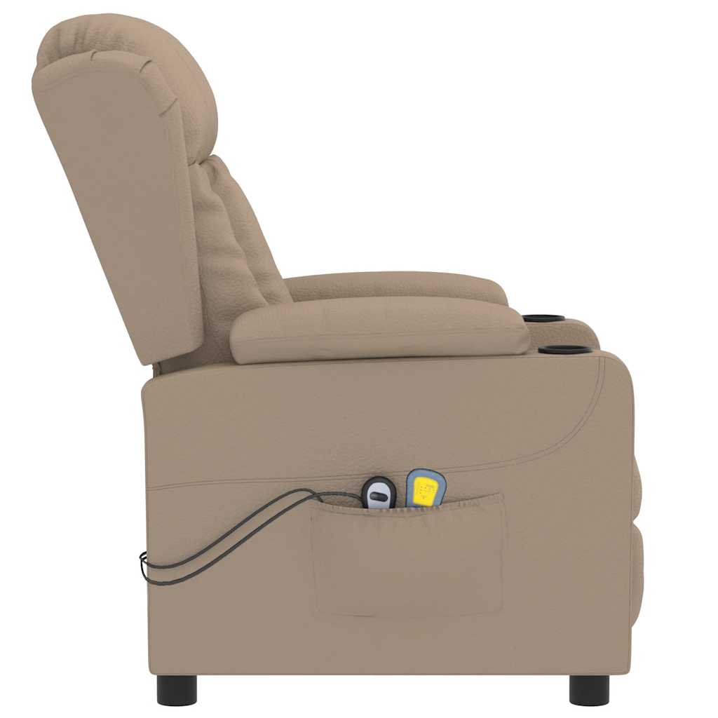 Elektrické Masážní Křeslo Cappuccino Umělá Kůže