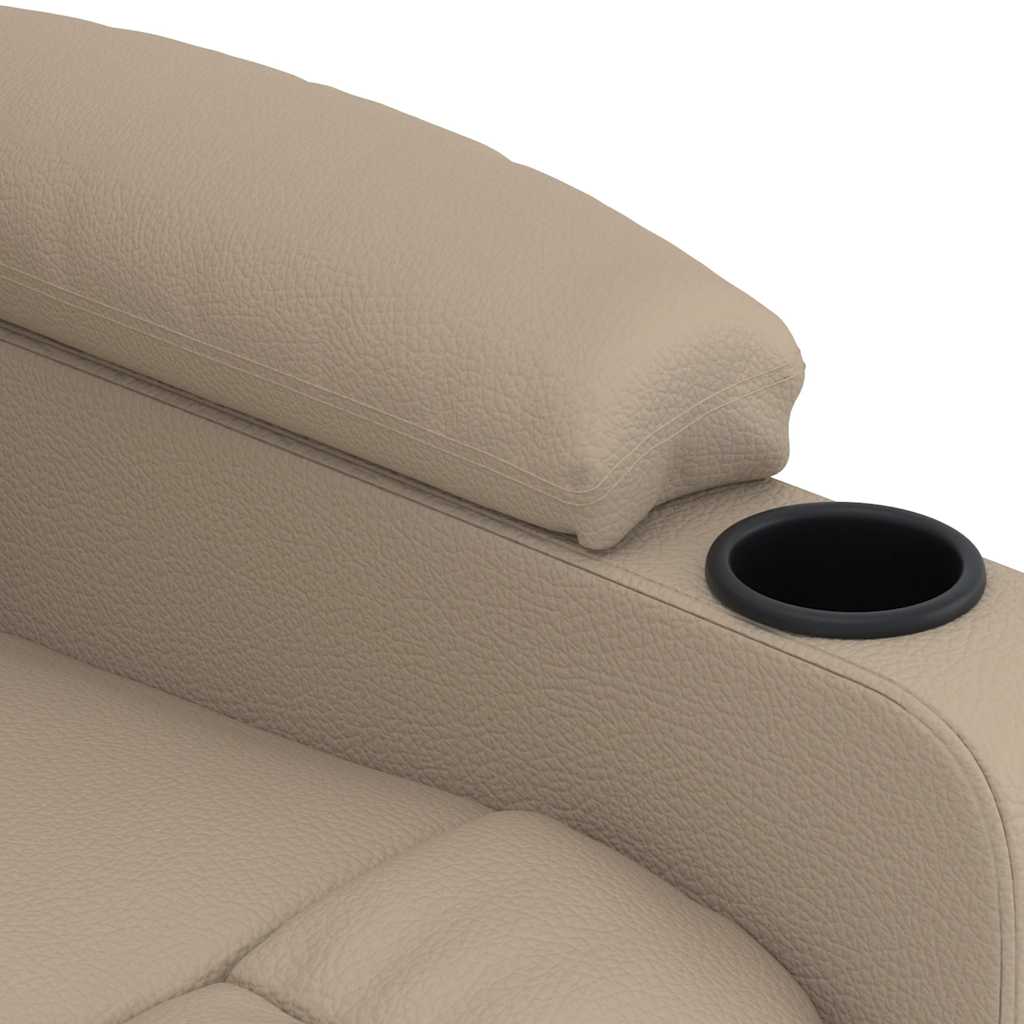 Elektrické Masážní Křeslo Cappuccino Umělá Kůže