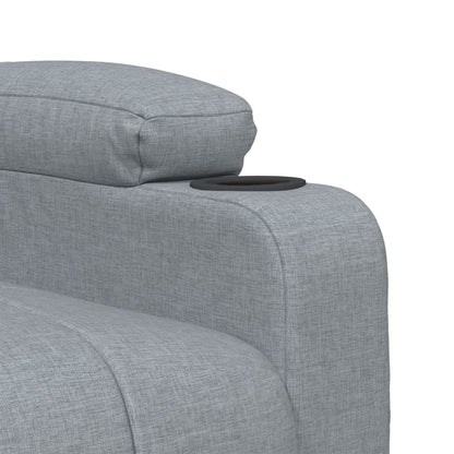 Elektrické Polohovací Křeslo Světle Šedé Textil