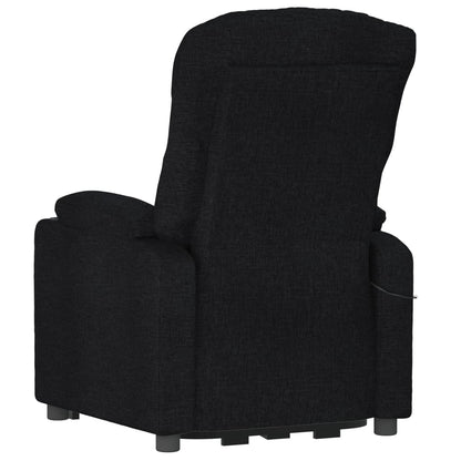 Elektrické Polohovací Křeslo Černé Textil