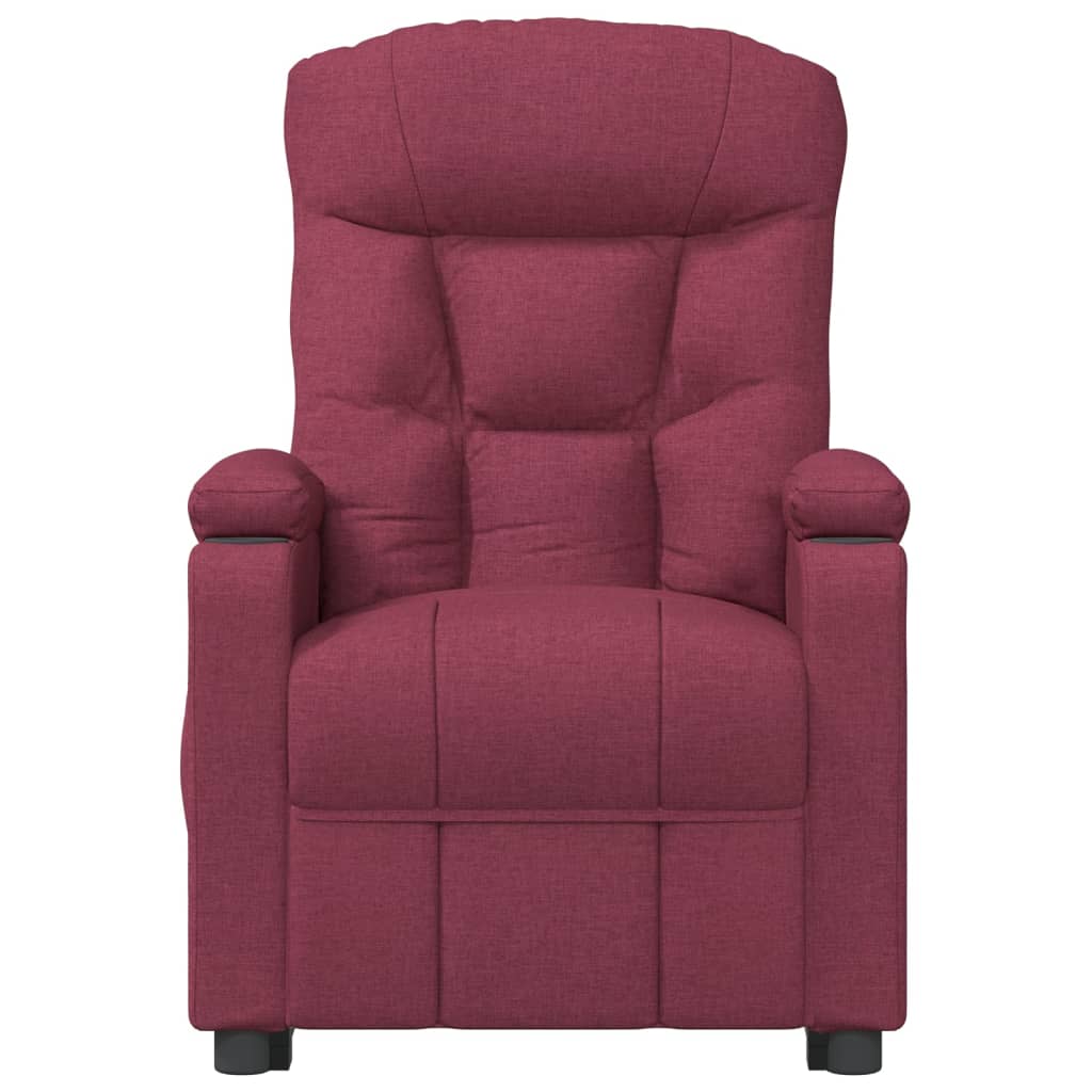 Elektrické Polohovací Křeslo Vínové Textil