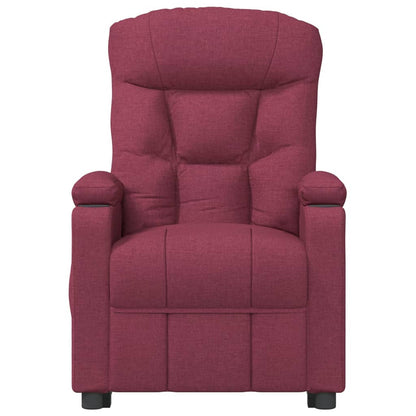 Elektrické Polohovací Křeslo Vínové Textil