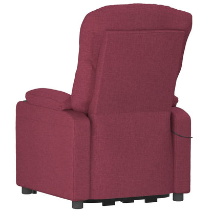 Elektrické Polohovací Křeslo Vínové Textil