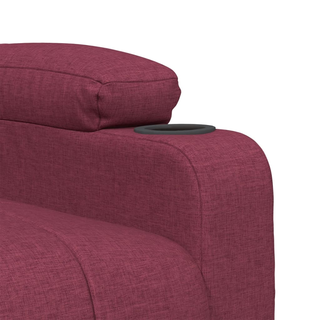 Elektrické Polohovací Křeslo Vínové Textil