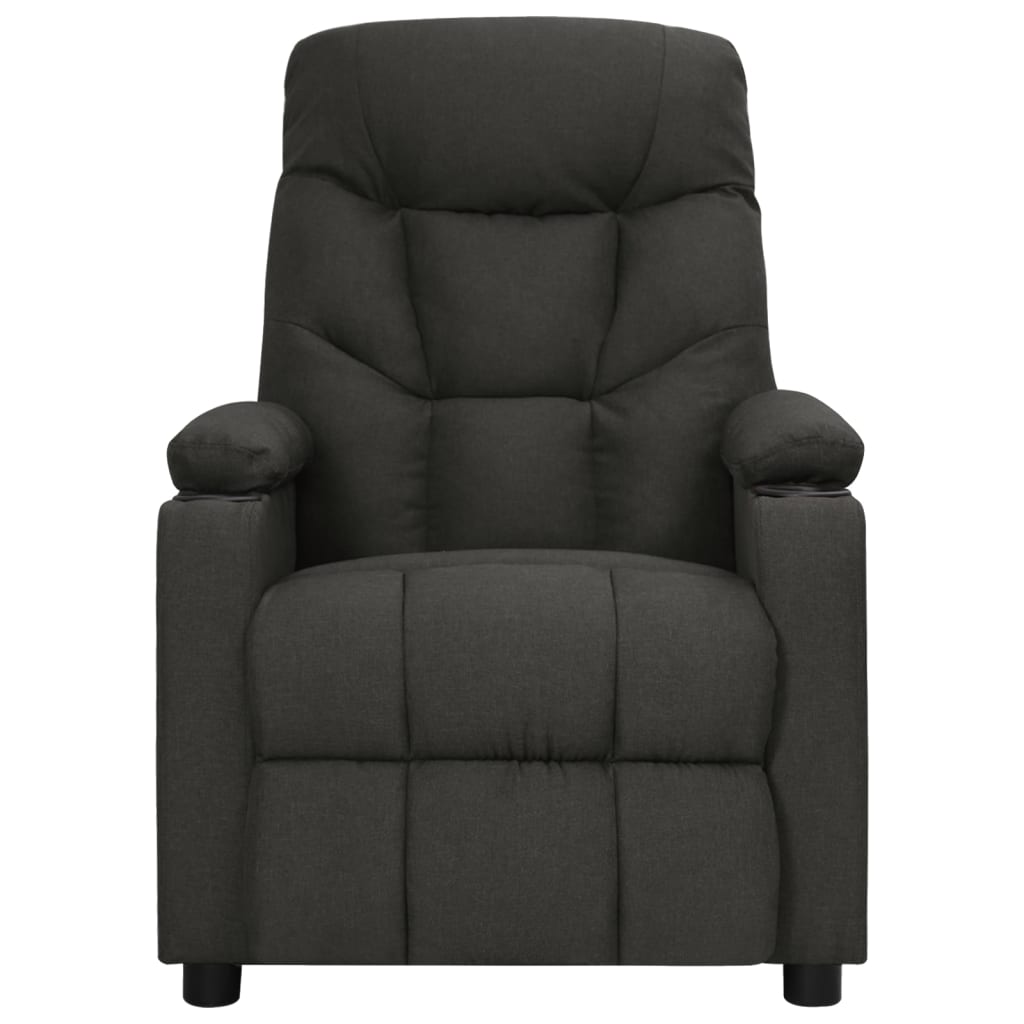 Elektrické Masážní Křeslo Černé Textil