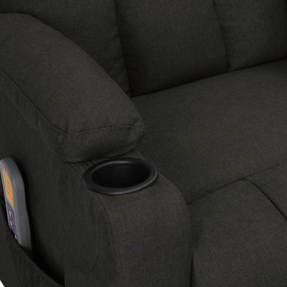 Elektrické Masážní Křeslo Černé Textil