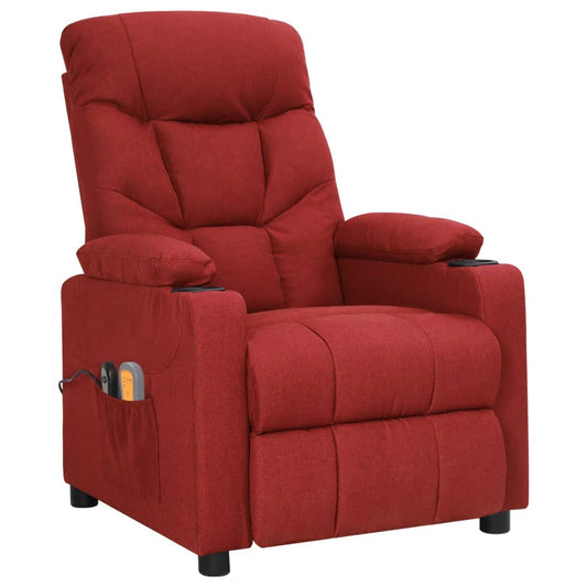 Elektrické Masážní Křeslo Vínové Textil