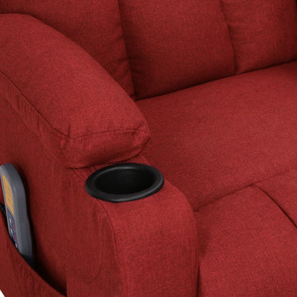 Elektrické Masážní Křeslo Vínové Textil