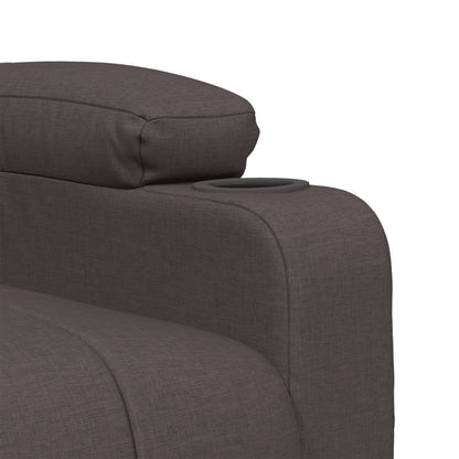 Elektrické Masážní Křeslo Tmavě Hnědé Textil