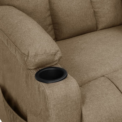Elektrické Masážní Křeslo Taupe Textil