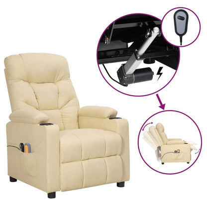 Elektrické Masážní Křeslo Vínové Textil