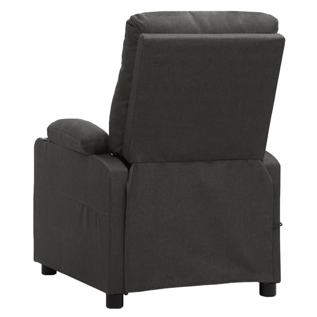 Elektrické Masážní Křeslo Tmavě Šedé Textil