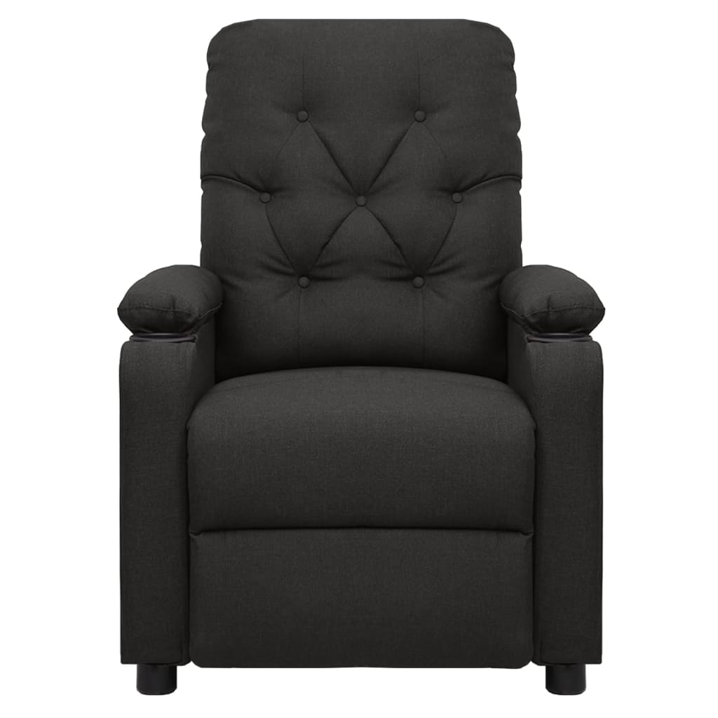 Elektrické Masážní Křeslo Černé Textil