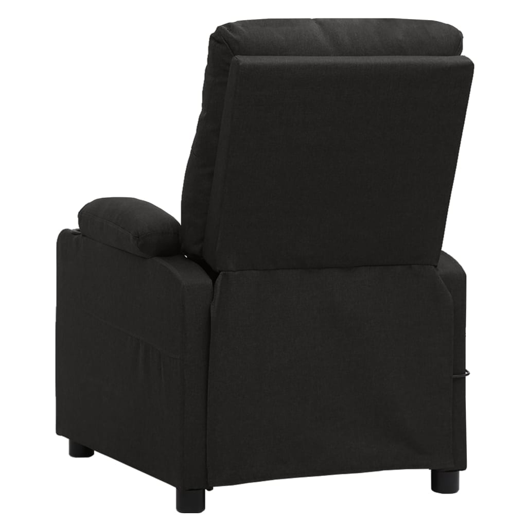 Elektrické Masážní Křeslo Černé Textil