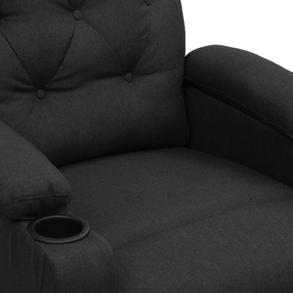 Elektrické Masážní Křeslo Černé Textil