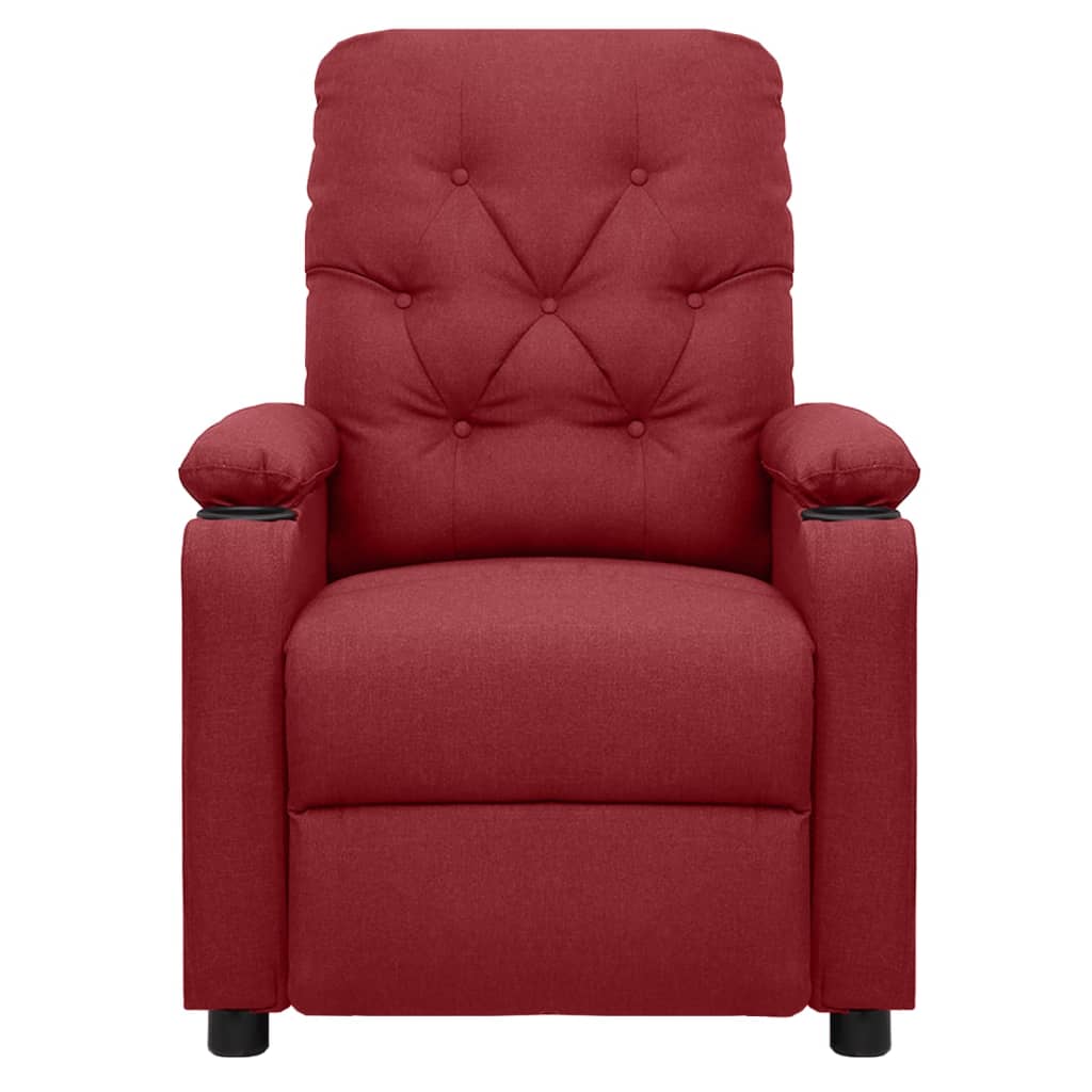 Elektrické Masážní Křeslo Vínové Textil