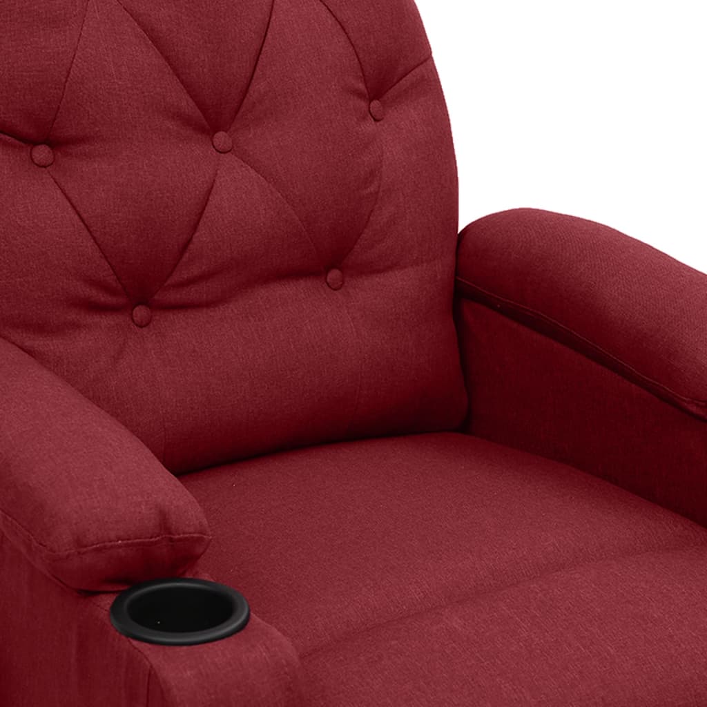 Elektrické Masážní Křeslo Vínové Textil