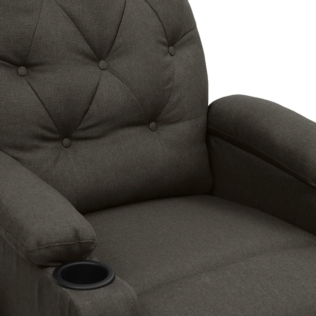 Elektrické Masážní Křeslo Taupe Textil