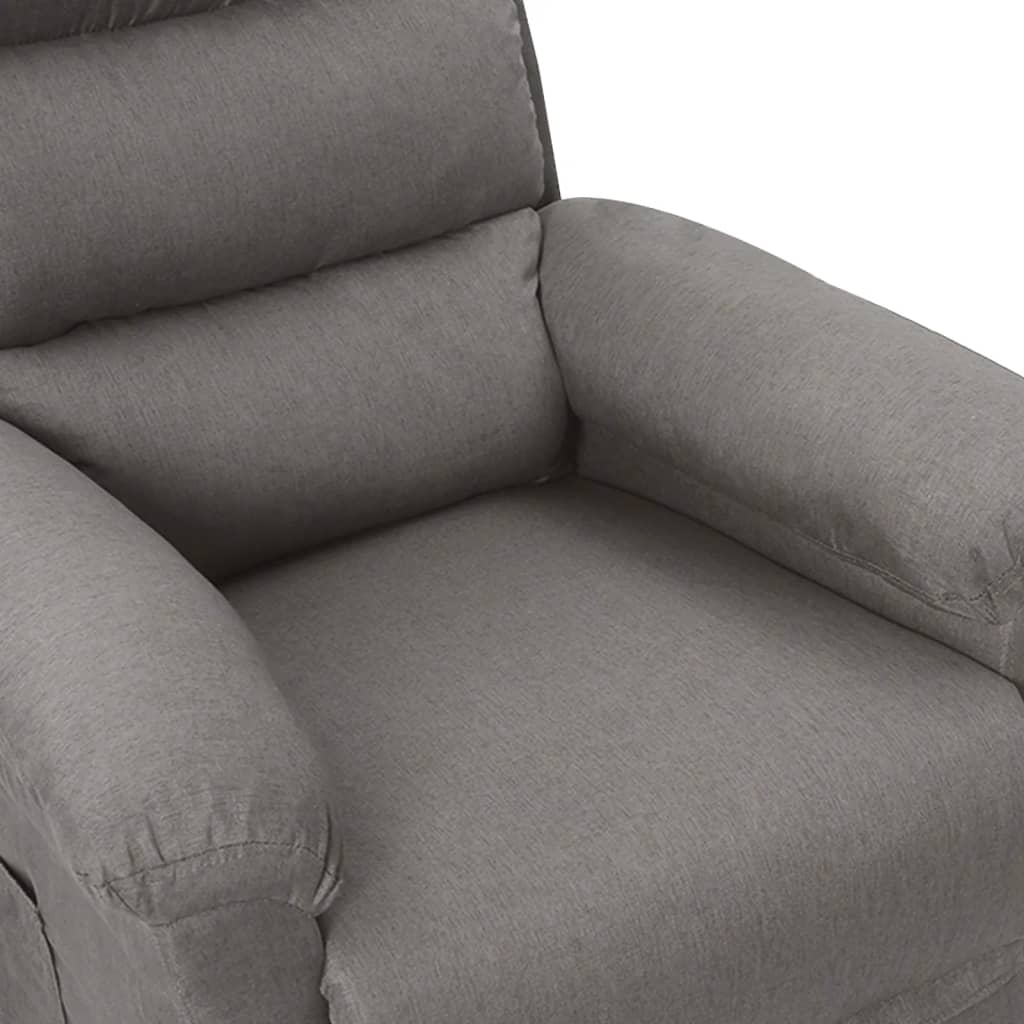 Elektrické Polohovací Křeslo Světle Šedé Textil
