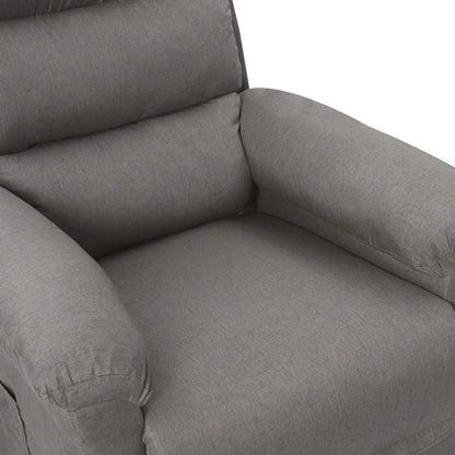 Elektrické Polohovací Křeslo Světle Šedé Textil