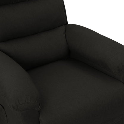 Elektrické Polohovací Křeslo Černé Textil