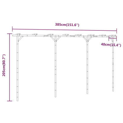 Pergola Bambus 385 X 40 X 205 Cm