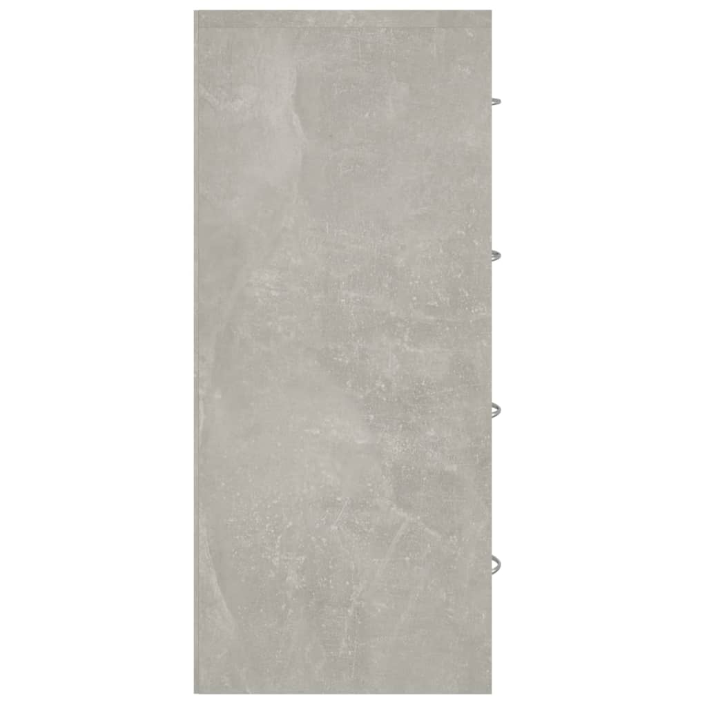 Příborník Se 4 Zásuvkami 60 X 30,5 X 71 Cm Betonově Šedá